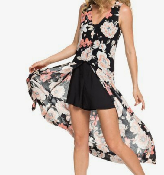 🌸🌺Roxy Flowers Crown Maxi Overlay Romper - Picture 2 of 14